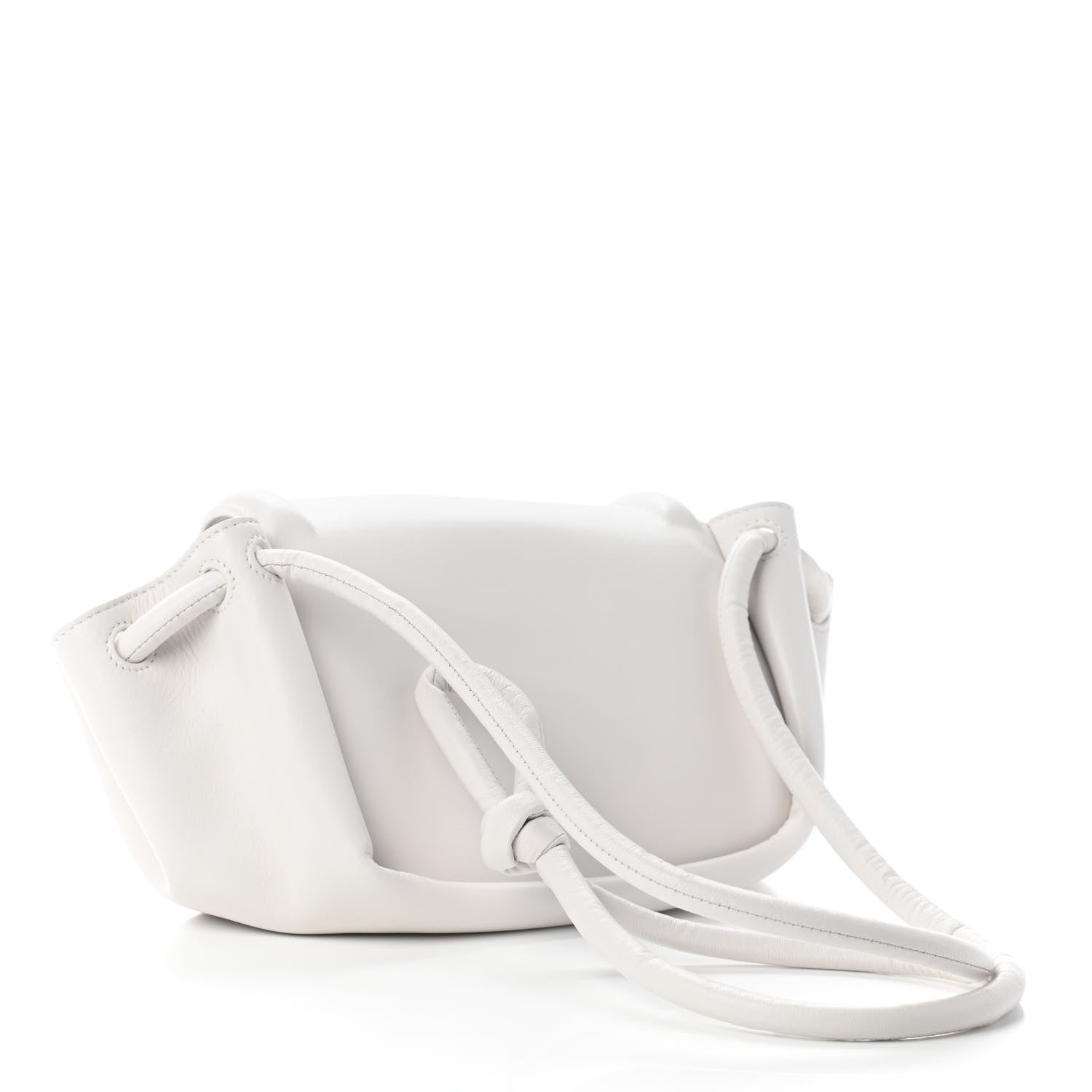 Bottega Veneta Lambskin Small Beak Triangle Flap Shoulder Bag Chalk 3 of 6