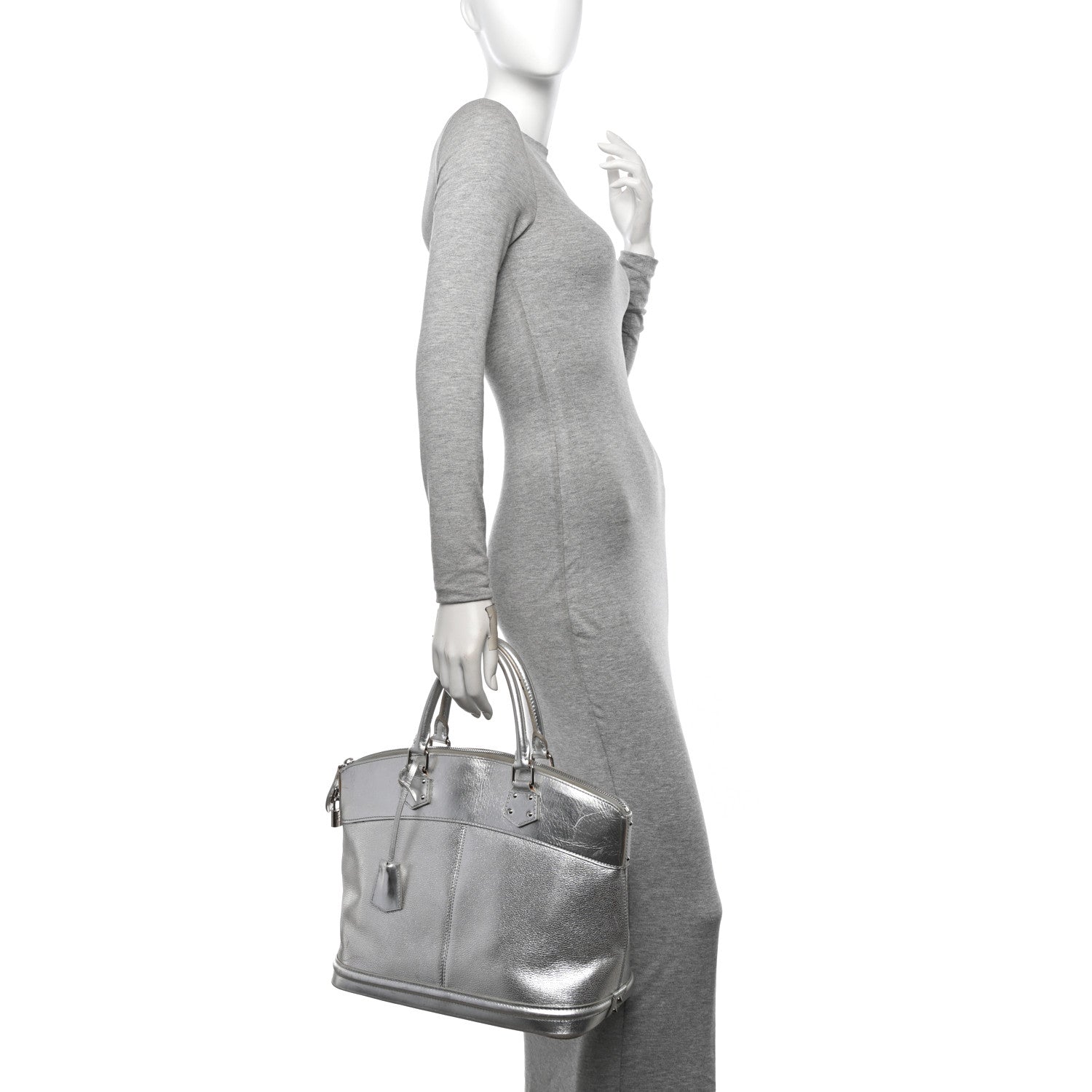 Louis Vuitton Suhali Lockit MM Silver 2 of 14