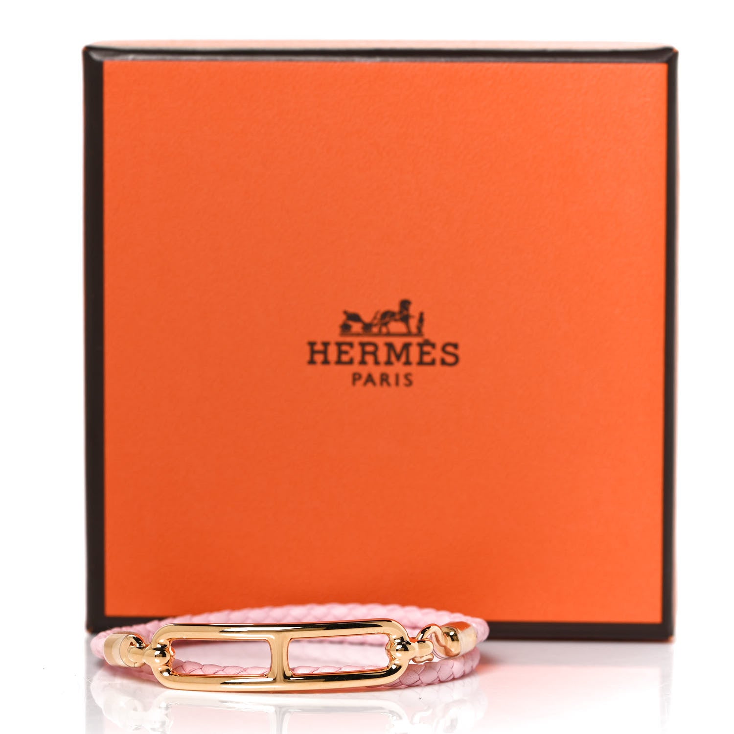 Hermes Swift Roulis Double Tour Bracelet T3 Rose Sakura 6 of 6