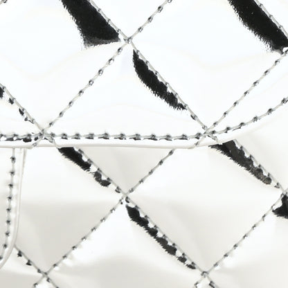 Chanel Mirror Calfskin Metallic Calfskin Quilted Hollywood Boulevard Mini Flap With Star Coin Purse Silver 9 of 12