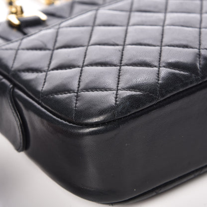 Chanel Lambskin Quilted Camera Case Black 10 of 11
