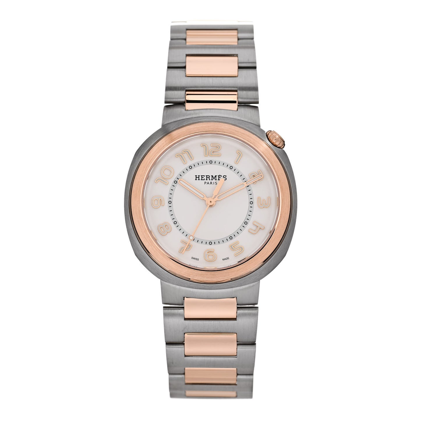 Stainless Steel 18K Rose Gold 36mm Cut Automatic Watch