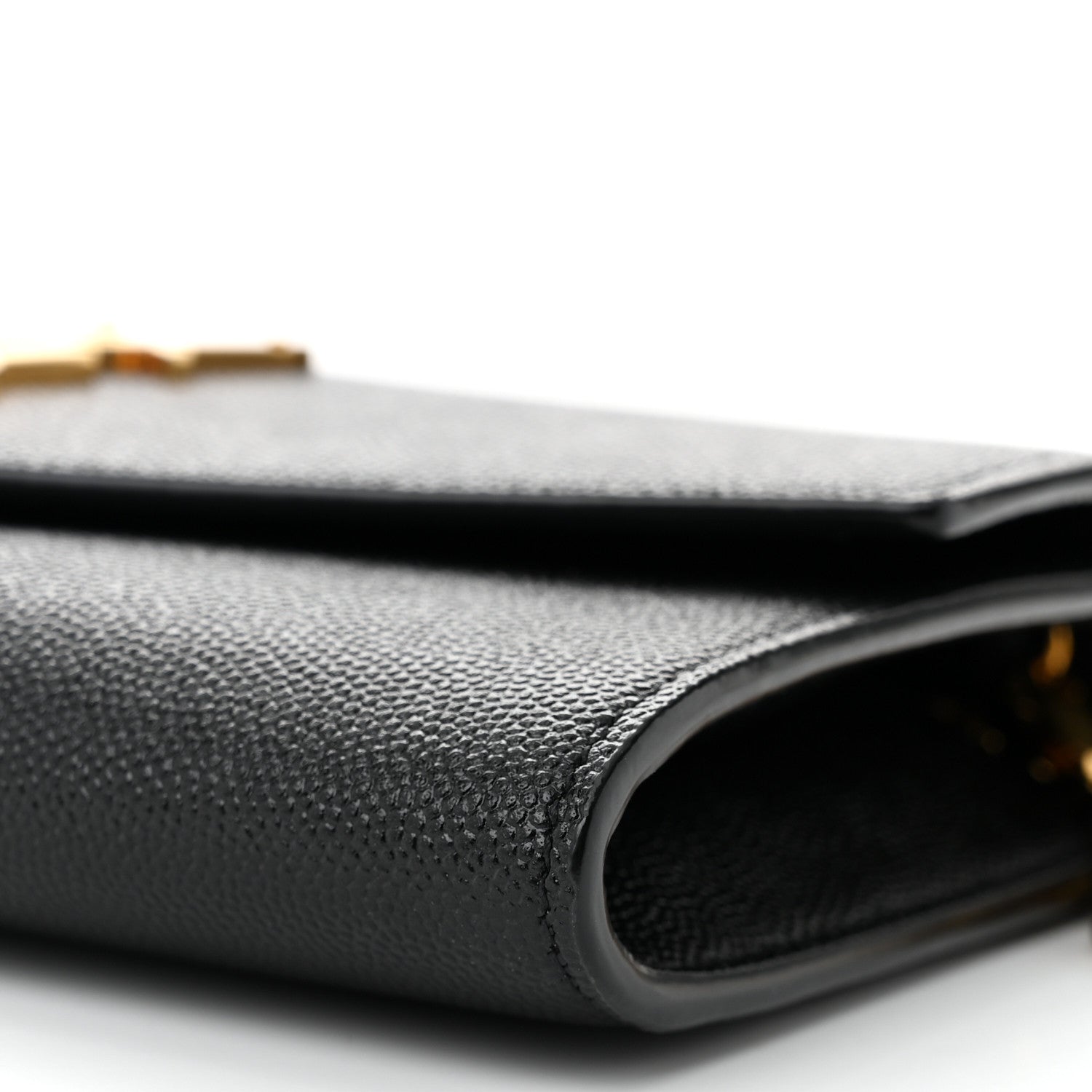 Saint Laurent Grain de Poudre Uptown Chain Wallet Black 9 of 10