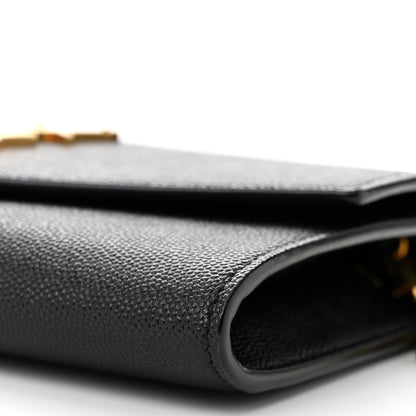 Saint Laurent Grain de Poudre Uptown Chain Wallet Black 9 of 10