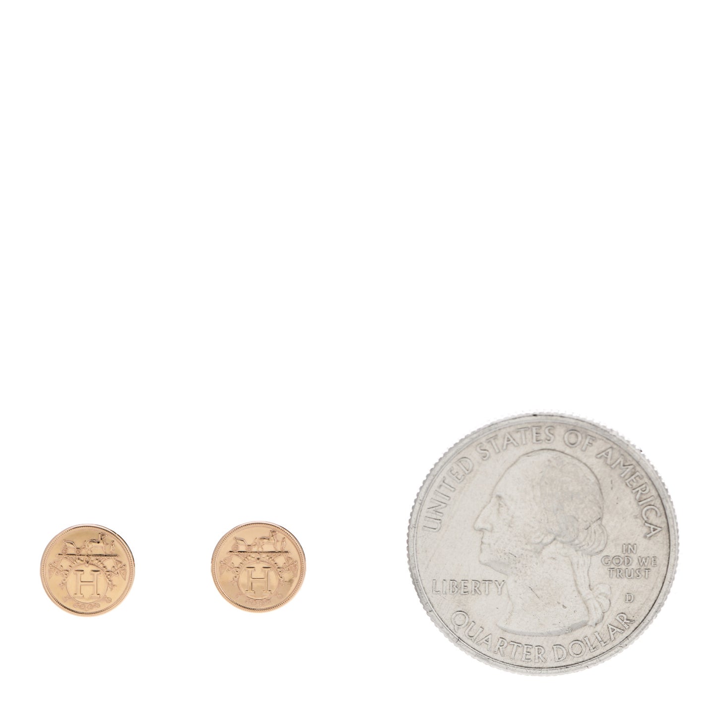 18K Rose Gold TPM Ex-Libris Stud Earrings