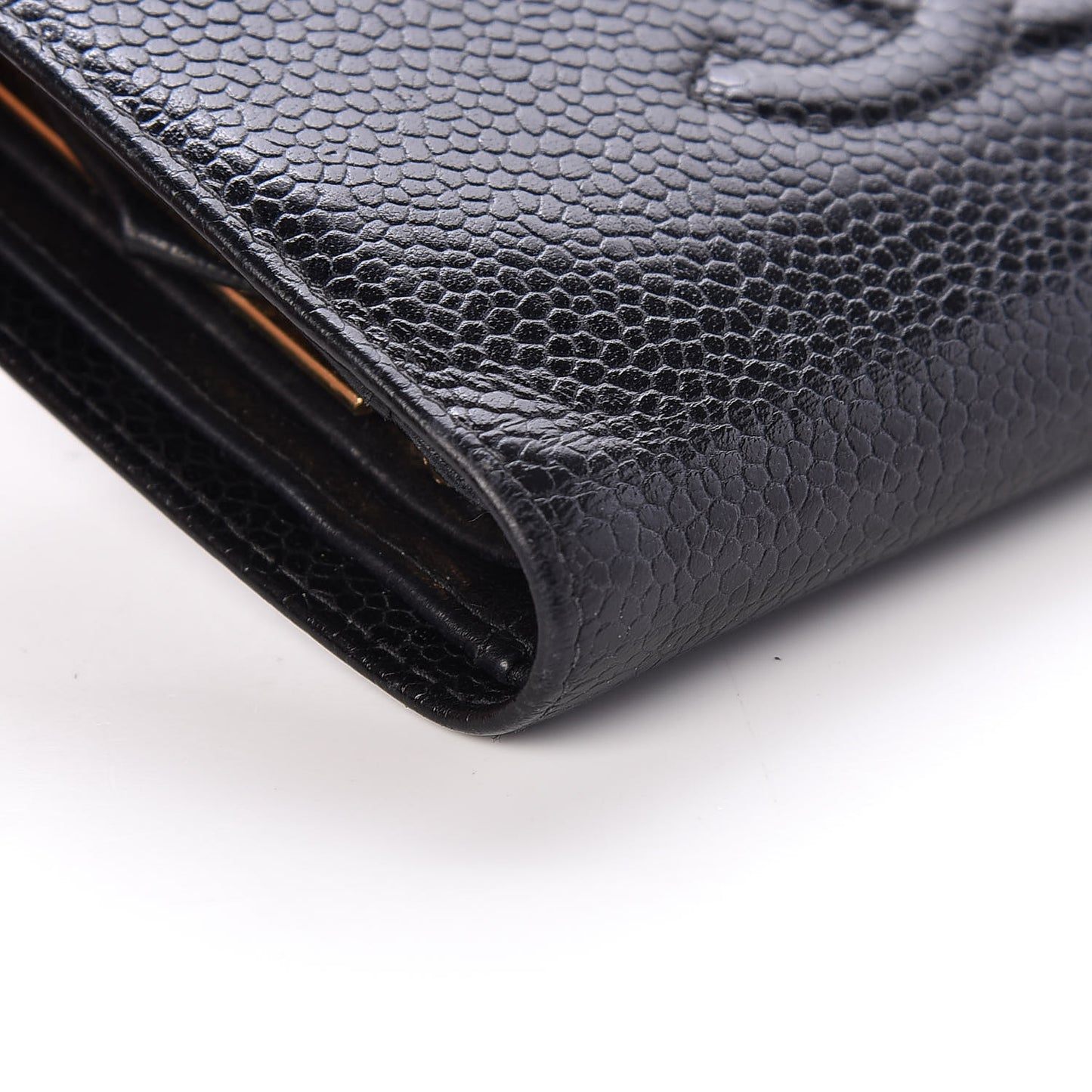 Caviar Timeless CC Compact French Wallet Black