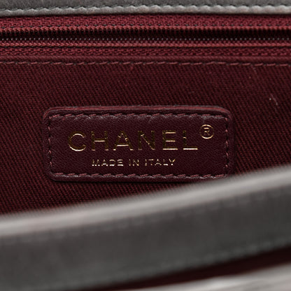 Chanel Glazed Calfskin Quilted Large Perfect Edge Flap Grey 6 of 11