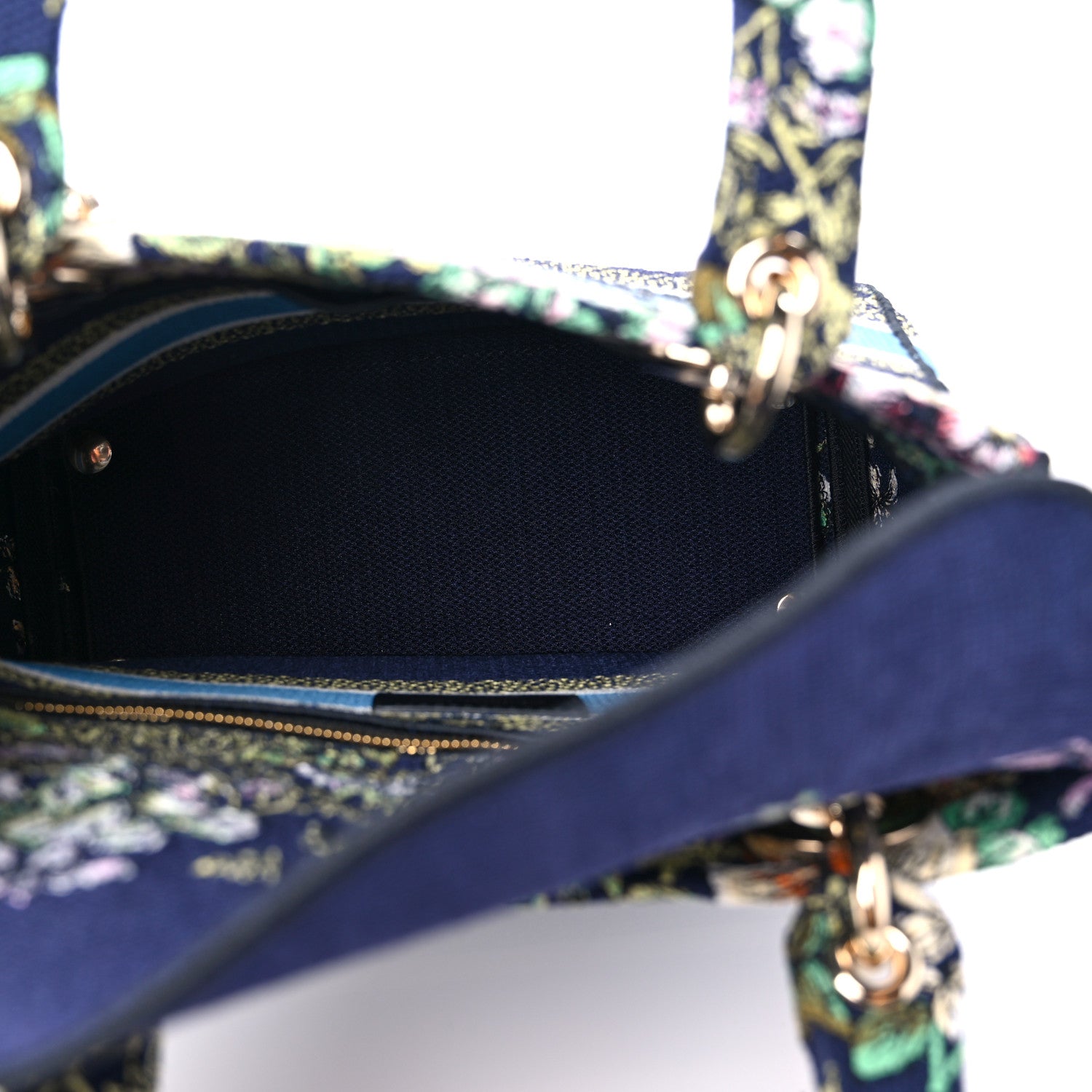 Christian Dior Canvas D-Constellation Embroidered Medium Lady D-Lite Bleu Multicolor 5 of 8