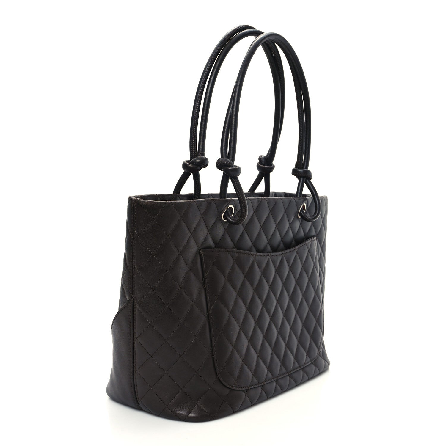 Chanel Calfskin Quilted Large Cambon Tote Brown 3 of 12