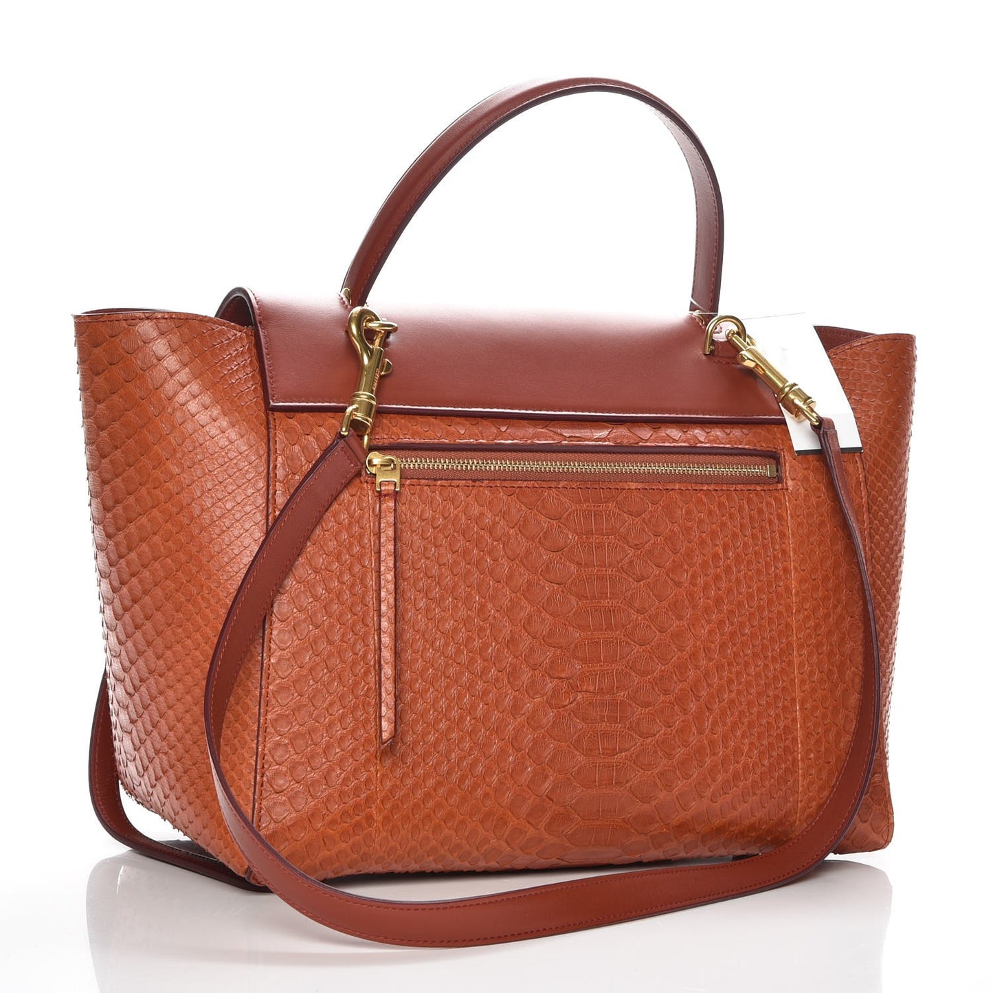 Python Mini Belt Bag Red Ochre