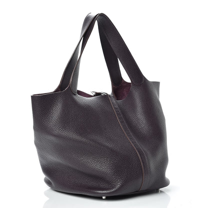 Hermes Taurillon Clemence Picotin Lock 26 GM Raisin 3 of 11