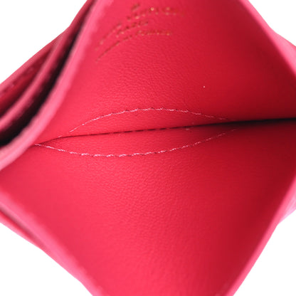 Louis Vuitton Lambskin Embossed Monogram Coussin Card Holder Bougainvillier 5 of 7