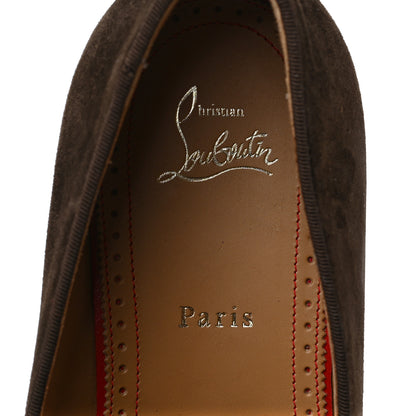 Christian Louboutin Veau Velours Mens Dandelion Flat Loafers 44 Arabica 7 of 8