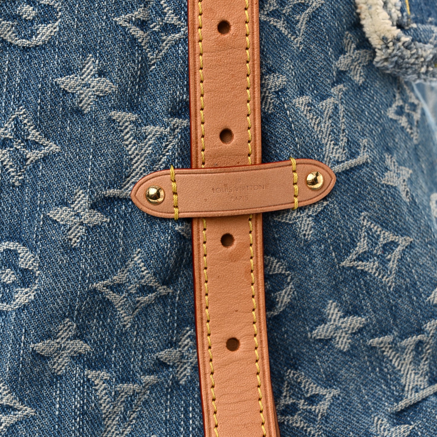 Monogram Denim CarryAll MM Blue
