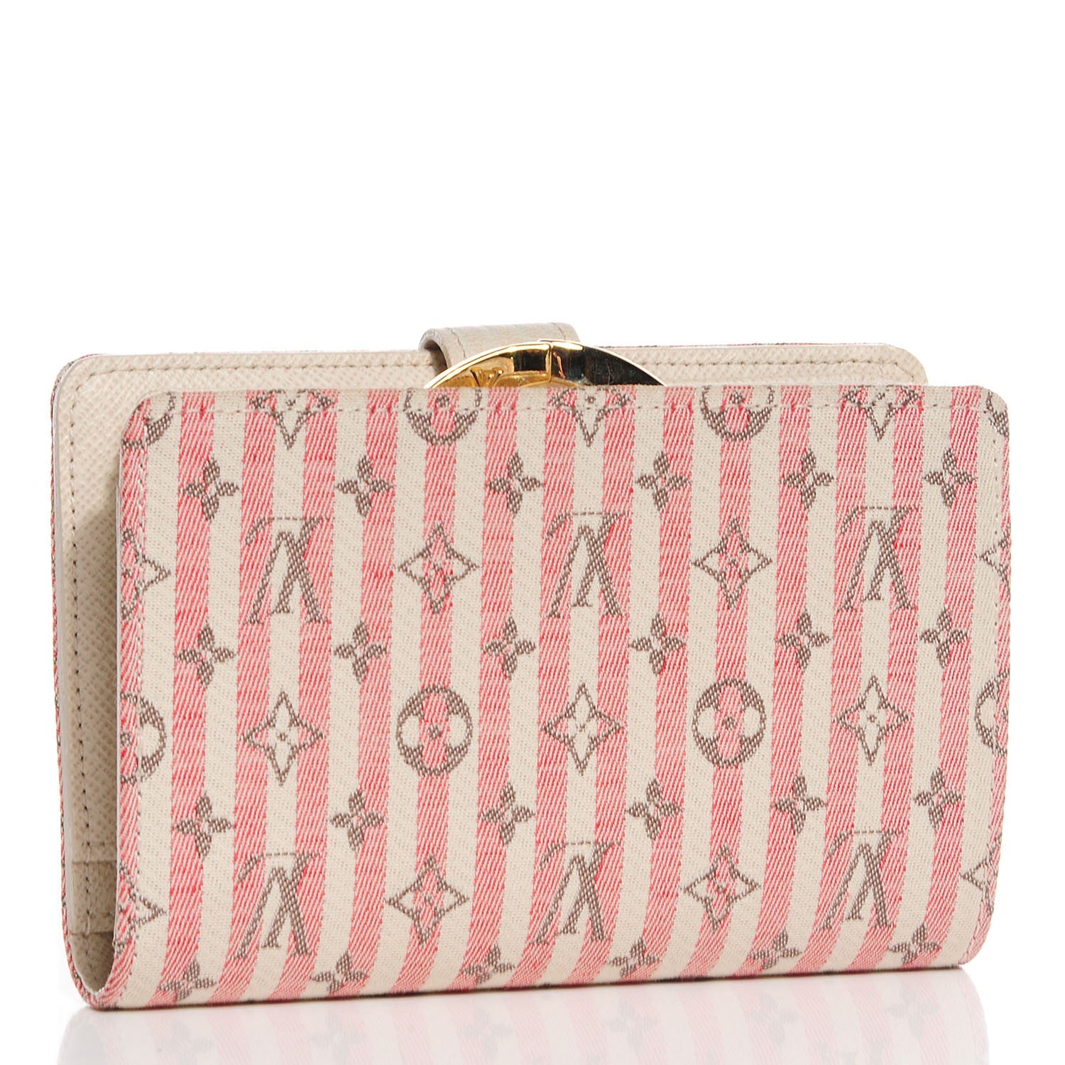 Louis Vuitton Mini Lin Croisette French Purse Wallet Rouge 3 of 7