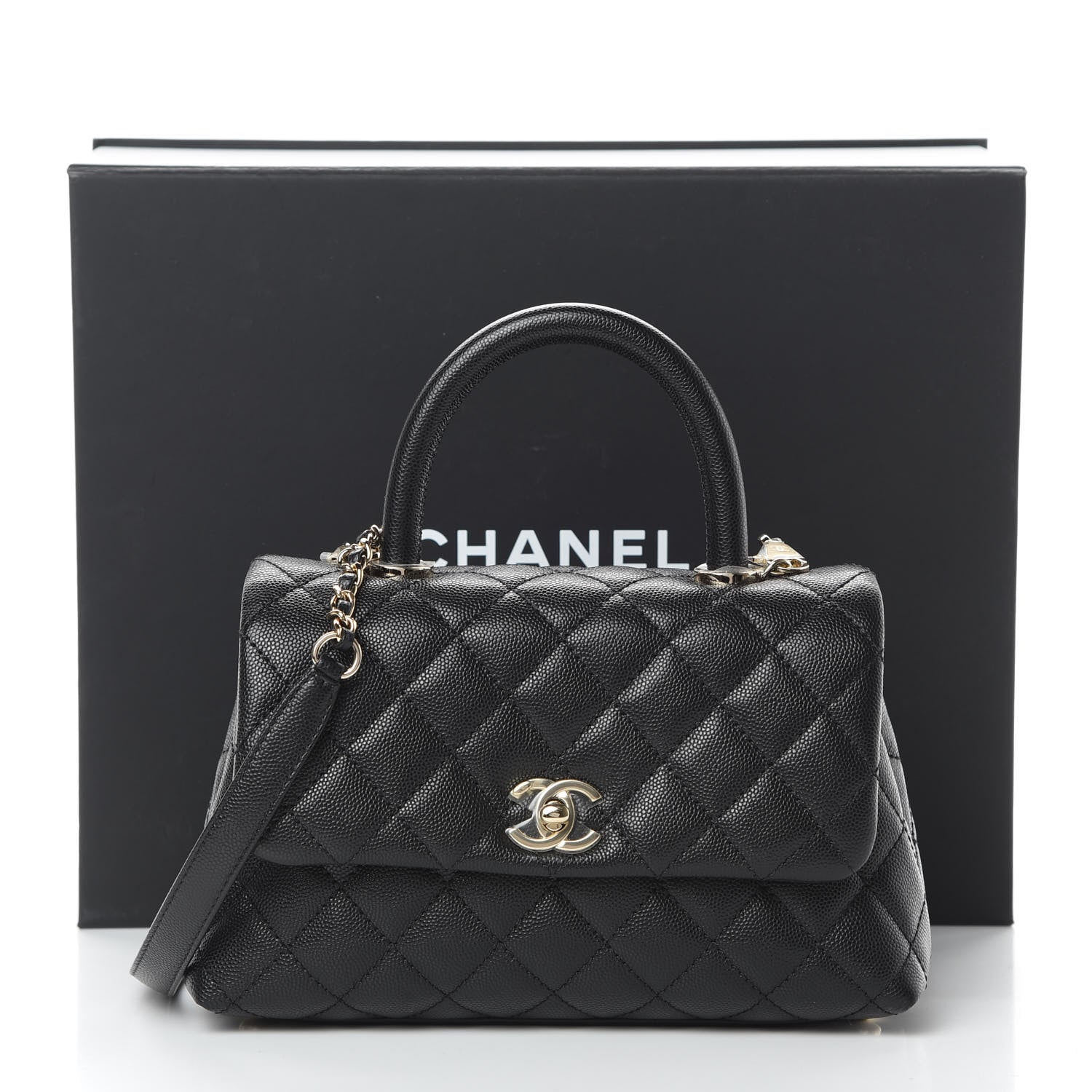 Chanel Caviar Quilted Mini Coco Handle Flap Black 11 of 11