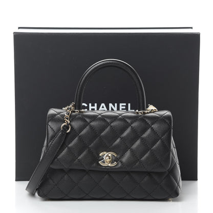Chanel Caviar Quilted Mini Coco Handle Flap Black 11 of 11