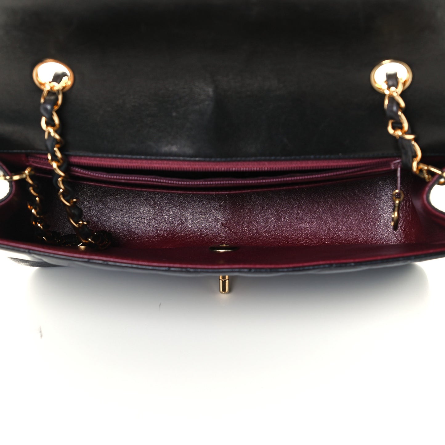 Lambskin Quilted Small Single Flap Black