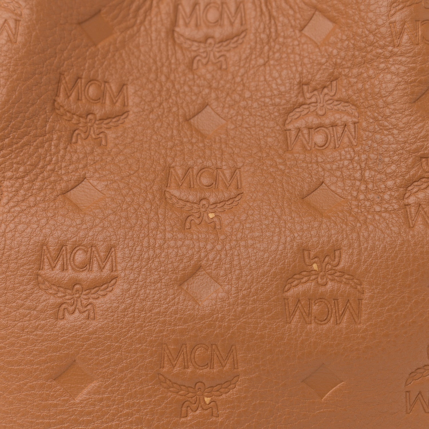 MCM Calfskin Ottomar Monogram Essential Bucket Cognac 11 of 13