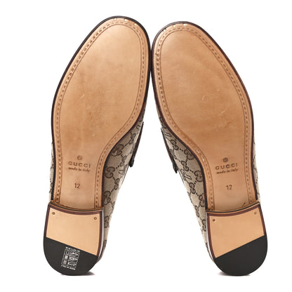 Gucci x PALACE Malaga Kid GG Monogram Horsebit Mens Loafers 12 Beige Ebony Cocoa 5 of 8