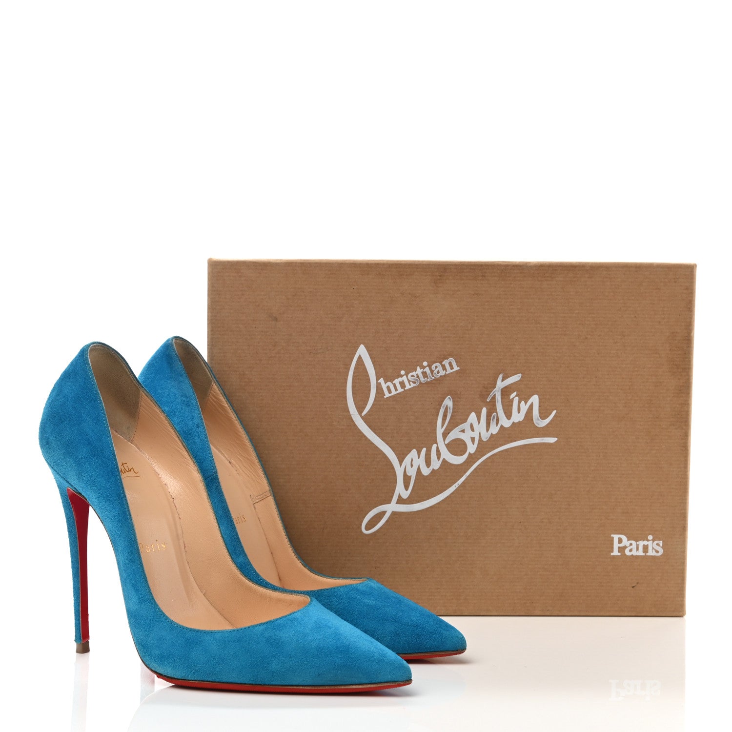 Christian Louboutin Veau Velours So Kate 120 Pumps 36.5 Egyptian Blue 8 of 8