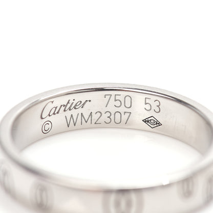 Cartier 18K White Gold 4mm Happy Birthday Band Ring 53 6.25 4 of 4