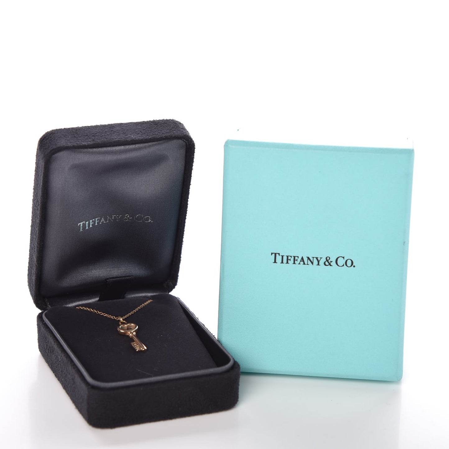18K Rose Gold Mini Key Pendant Necklace