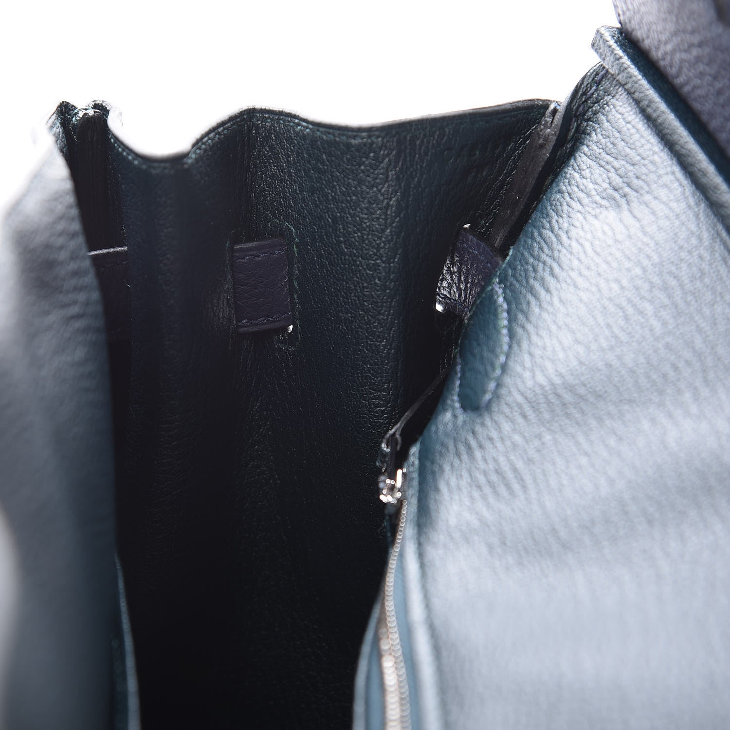 Hermes Togo Swift Officier Birkin 30 Bleu Nuit Vert Cypress 14 of 39