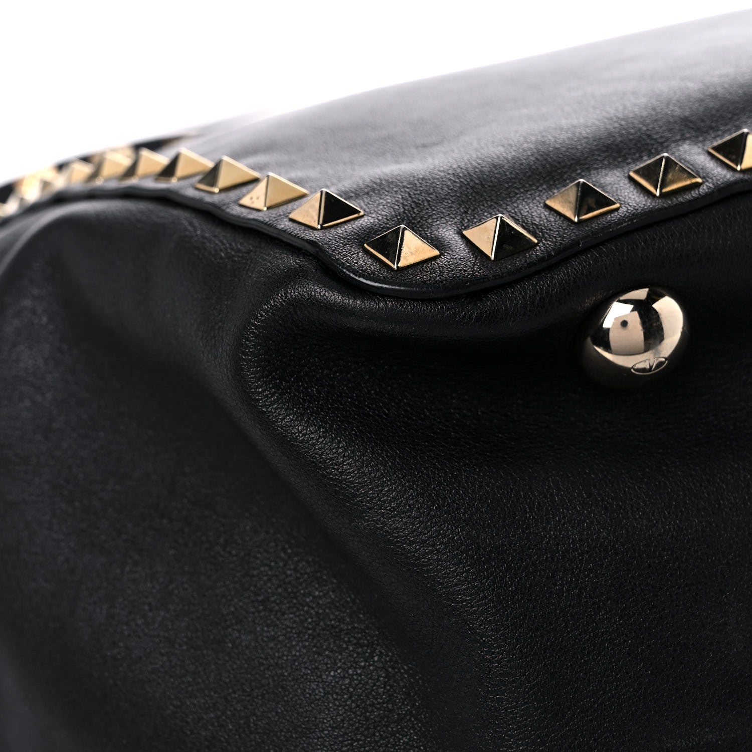 Valentino Garavani Vitello Medium Rockstud Tote Black 10 of 14