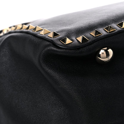 Valentino Garavani Vitello Medium Rockstud Tote Black 10 of 14