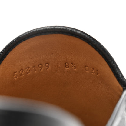 Gucci Goatskin Mens Horsebit Slippers 8.5 Black 8 of 13