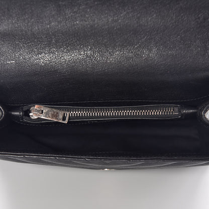Saint Laurent Sheepskin Matelasse Chevron Monogram Medium College Bag Black 5 of 16