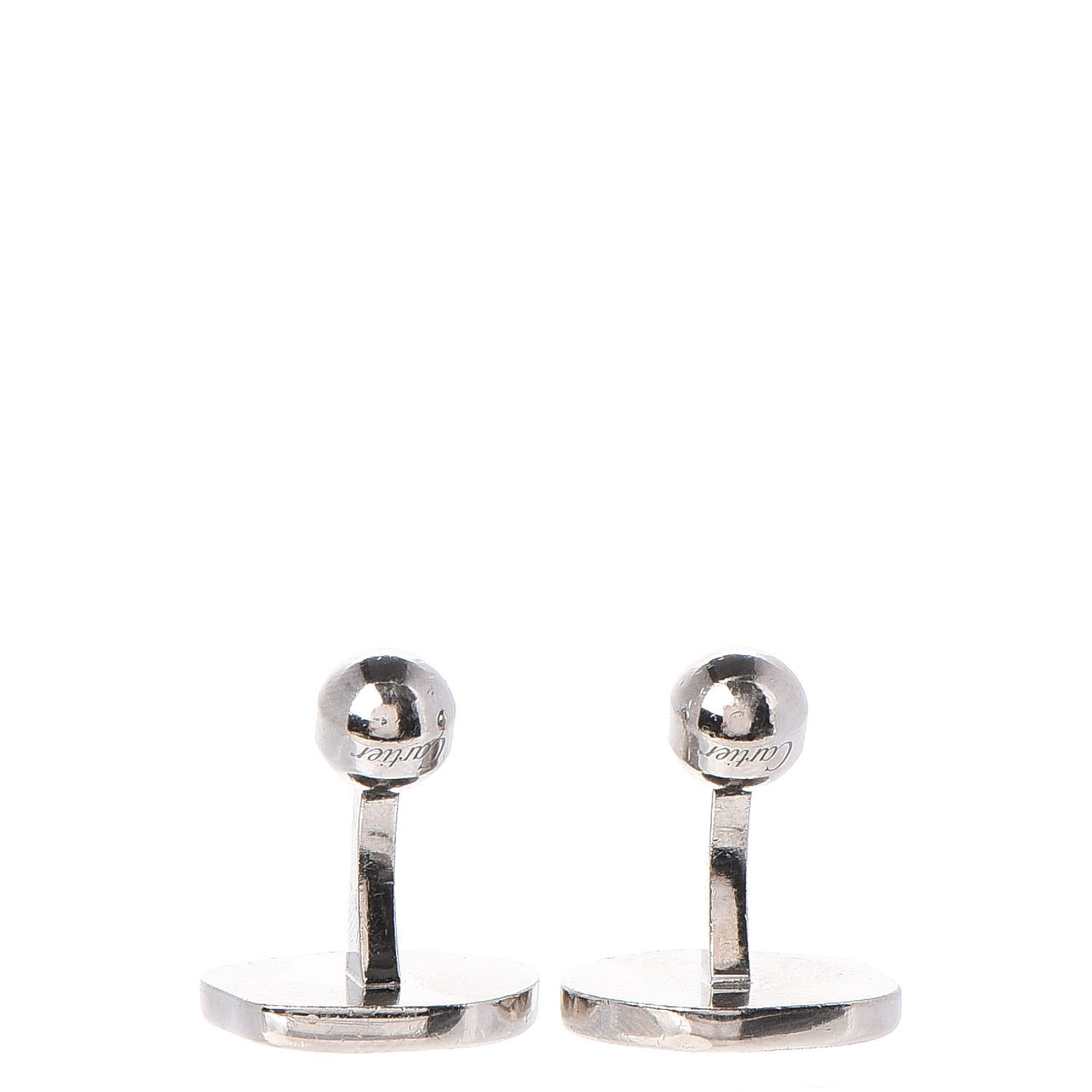 Sterling Silver Palladium Finish Wax Seal Motif Cufflinks