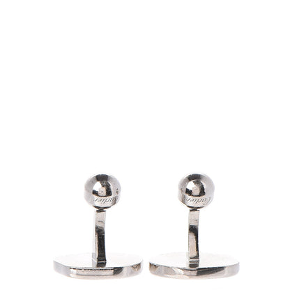 Cartier Sterling Silver Palladium Finish Wax Seal Motif Cufflinks 4 of 7