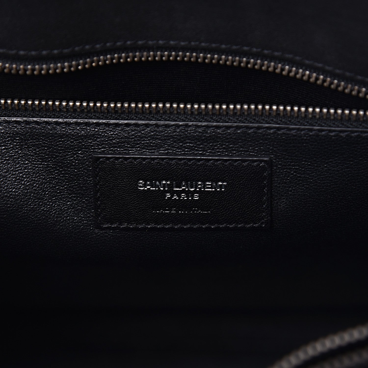 Saint Laurent Suede Crocodile Embossed Small Sac De Jour Black 7 of 9