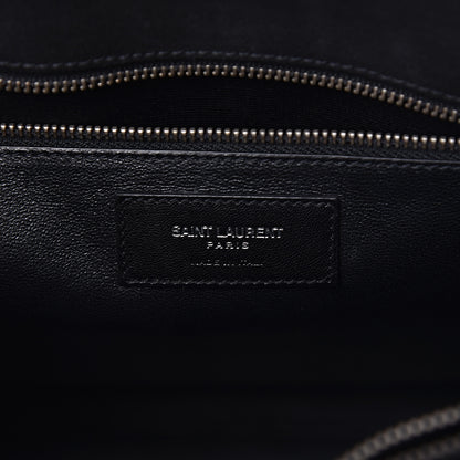 Saint Laurent Suede Crocodile Embossed Small Sac De Jour Black 7 of 9