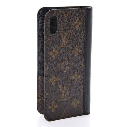 Louis Vuitton Monogram iPhone XS Max Folio Case Black 1 of 8