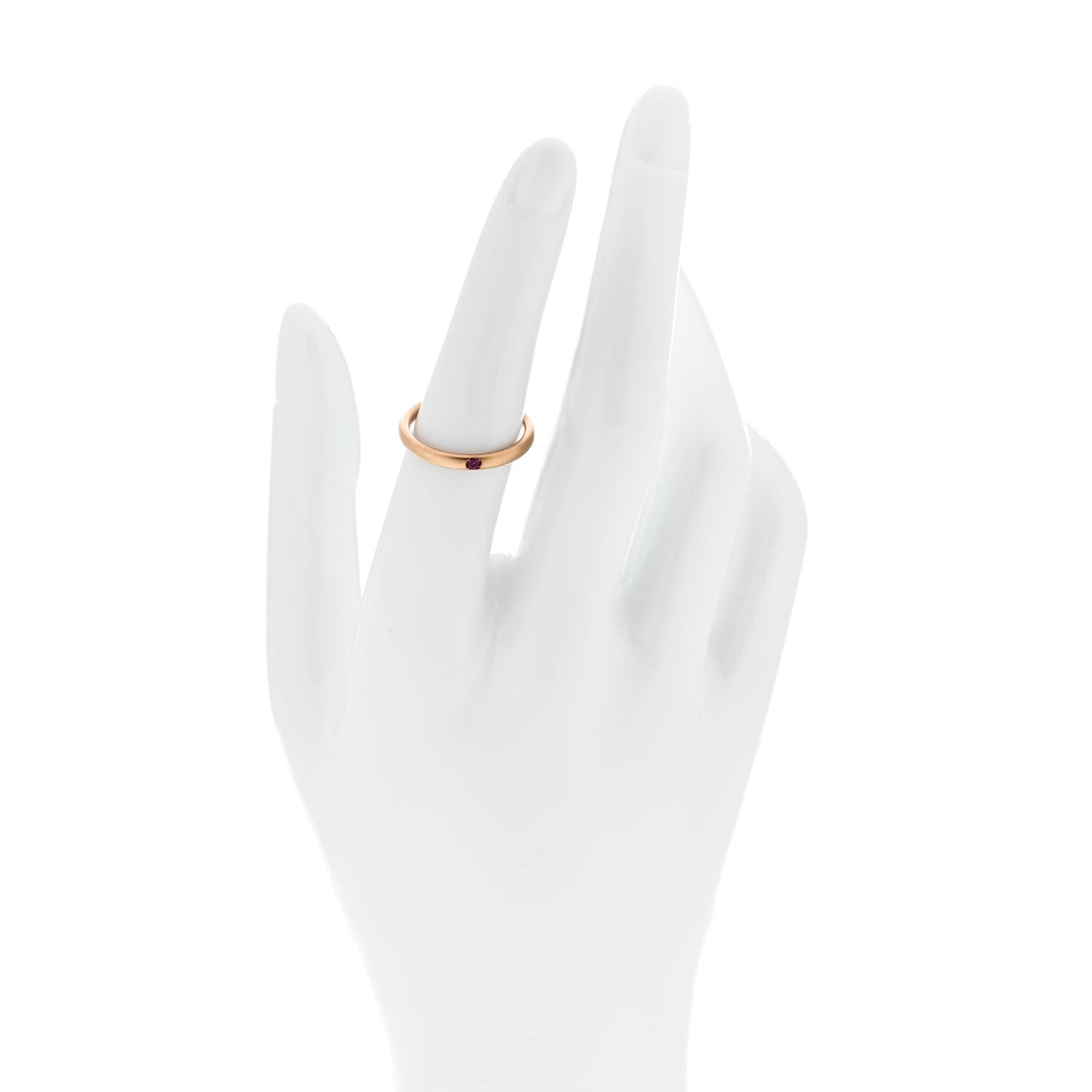 18K Rose Gold Ruby Lucciola Ring 53 6.25