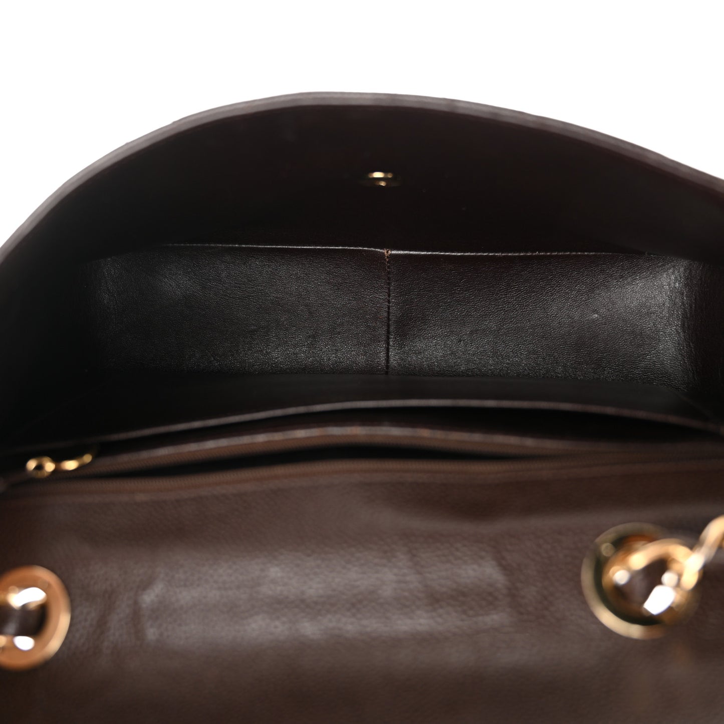 Caviar Quilted Jumbo Single Flap Brown