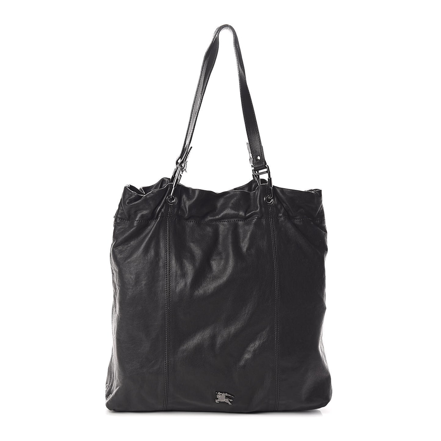 Calfskin Cinch Cord Shoulder Bag Black