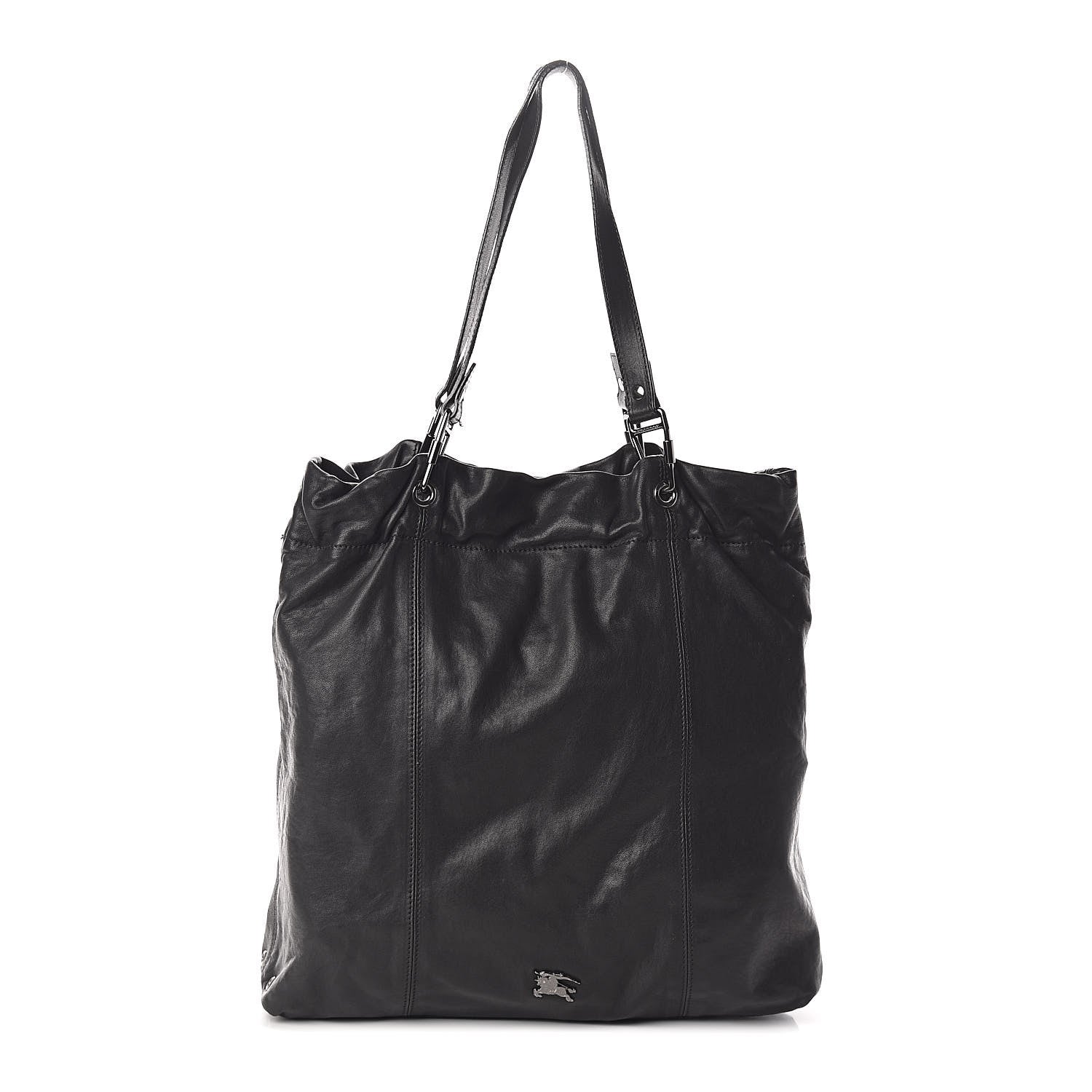 Burberry Calfskin Cinch Cord Shoulder Bag Black 1 of 9