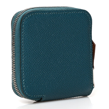 Hermes Epsom Silk'in Coin Purse Vert Bosphore 3 of 8