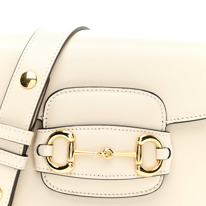 Gucci Azalea Calfskin Mini Horsebit 1955 Rounded Shoulder Bag Mystic White 8 of 10