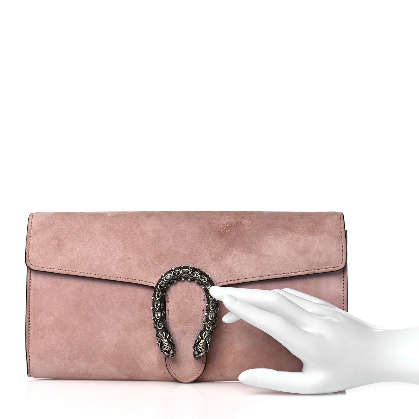 Suede Dionysus Clutch Blush