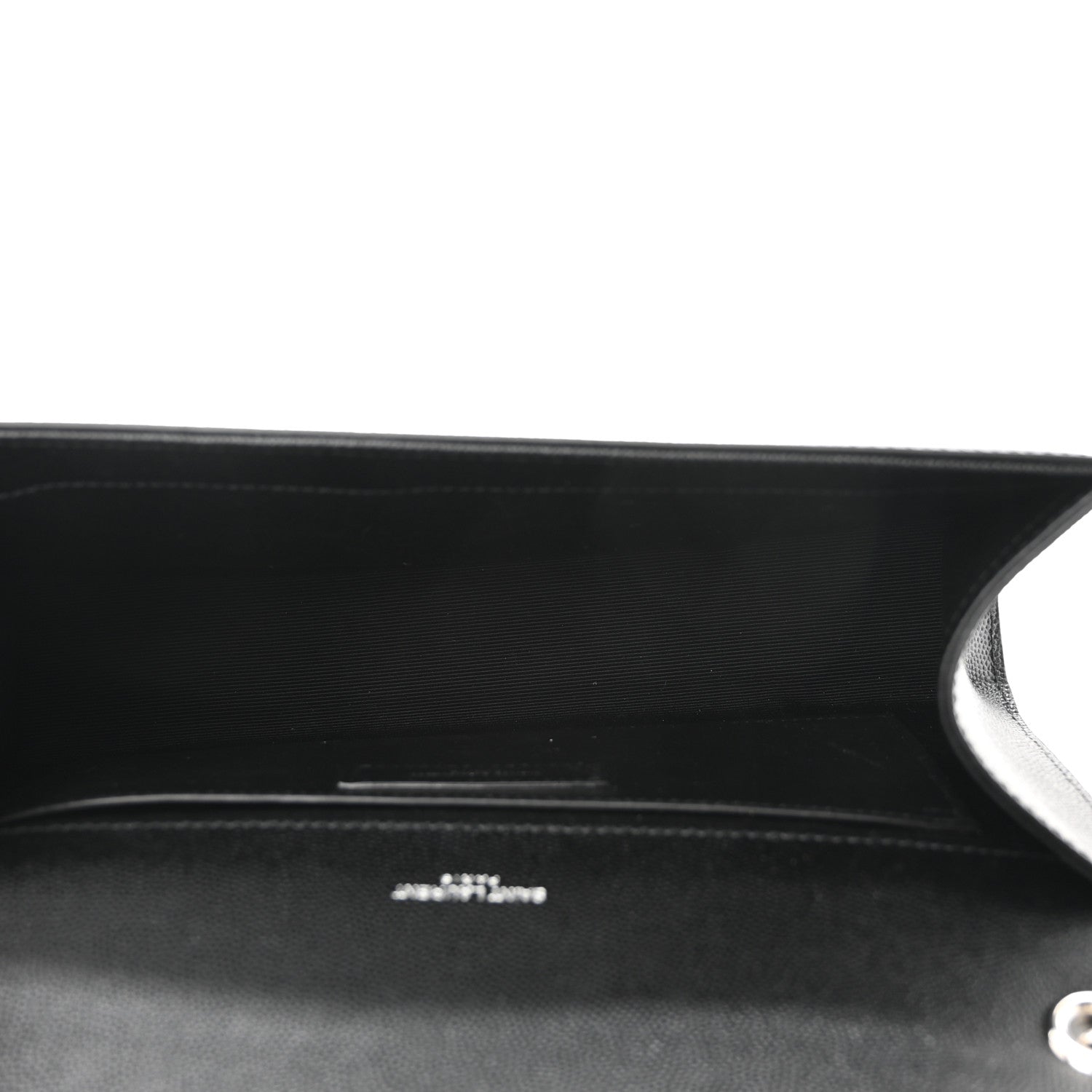 Saint Laurent Grain De Poudre Medium Classic Monogram Kate Satchel Black 6 of 9