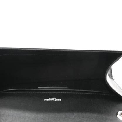 Saint Laurent Grain De Poudre Medium Classic Monogram Kate Satchel Black 6 of 9