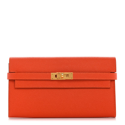Hermes Epsom Kelly Longue Wallet Orange 1 of 9