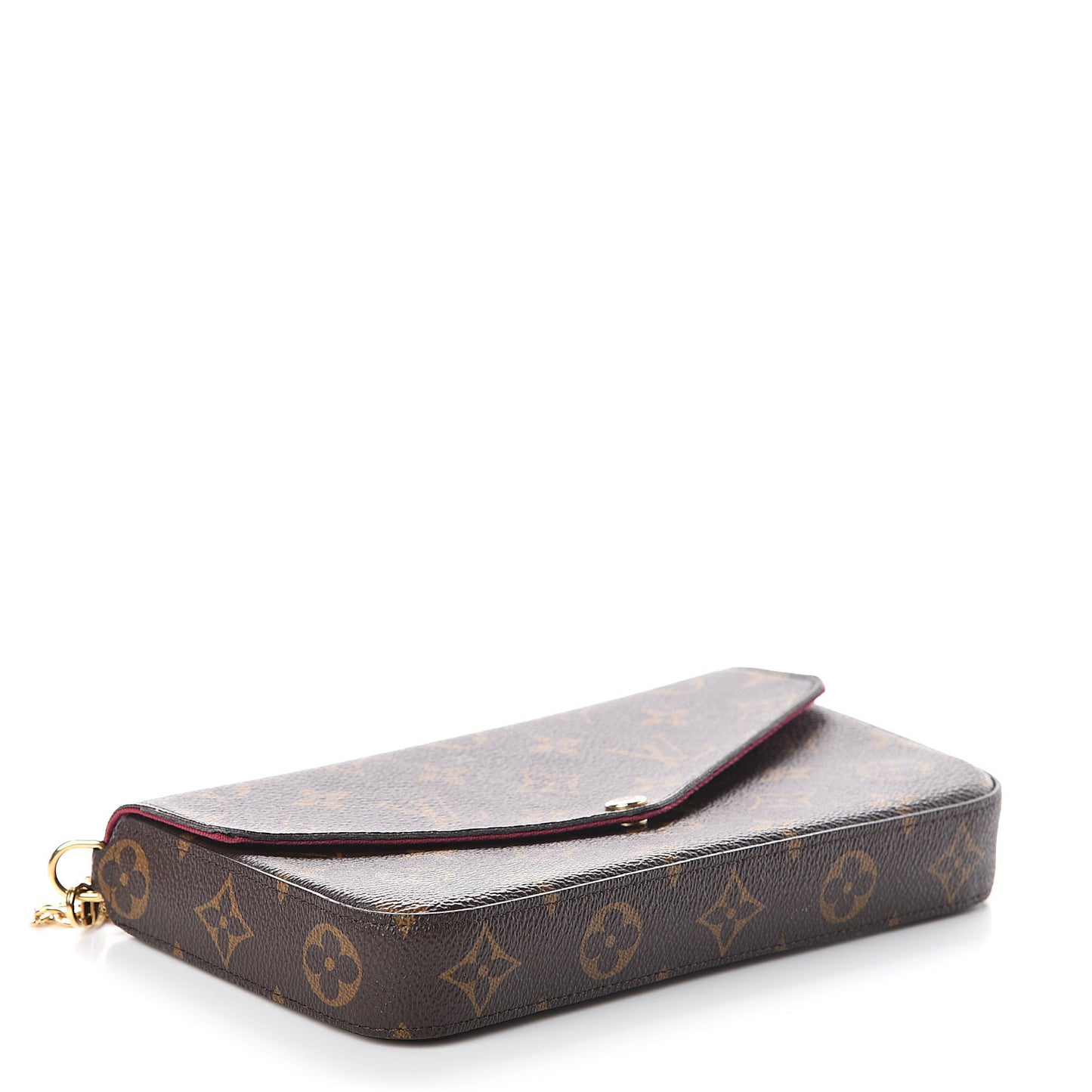 Monogram Pochette Felicie Chain Wallet Fuchsia