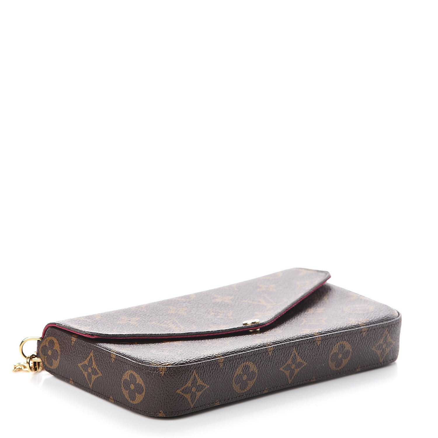 Louis Vuitton Monogram Pochette Felicie Chain Wallet Fuchsia 4 of 8
