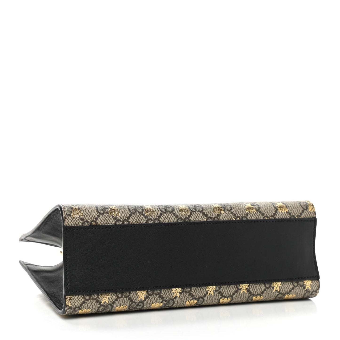 GG Supreme Monogram Bees Small Padlock Tote Beige Oro Black